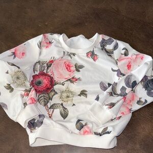 Girls Floral Print Sweatshirt